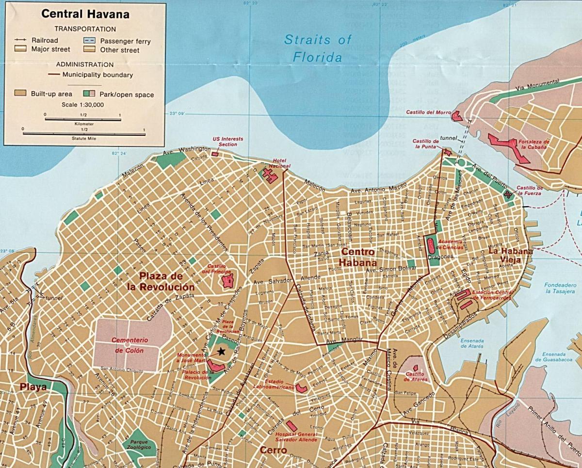 offline mapa Havany