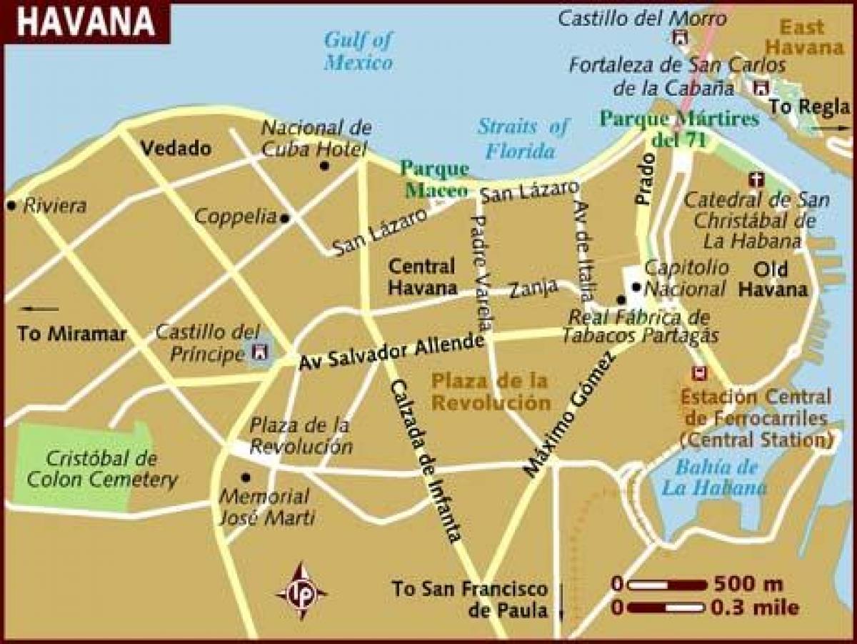 mapa Habana