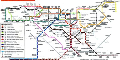 Mapa Havany autobusem