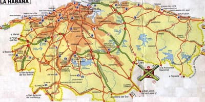 La Habana Kuba mapě